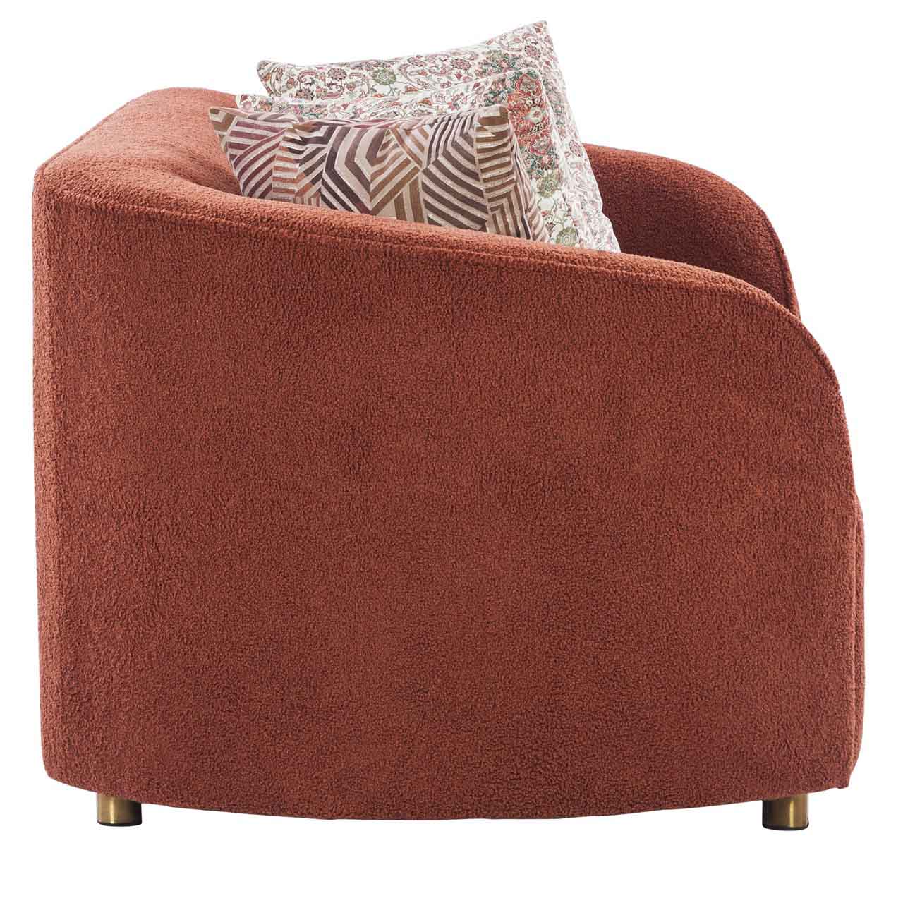 Knoxville Loveseat Rust or White Fleece