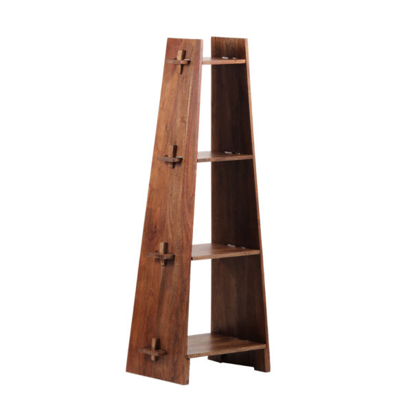 Frame Acacia Wood 4 Tier Bookshelf