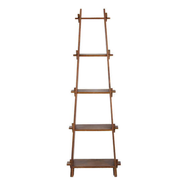 Frame Acacia Wood 5 Tier Bookshelf