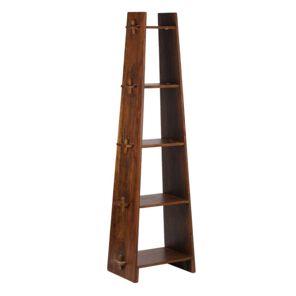 Frame Acacia Wood 5 Tier Bookshelf