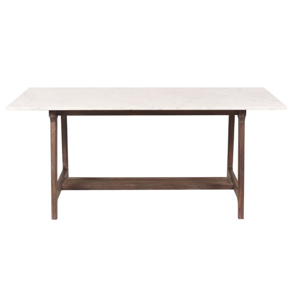 Aspen Acacia Wood Marble Top Dining Table