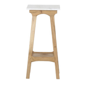 Aspen Acacia Wood Marble Top Lamp Table