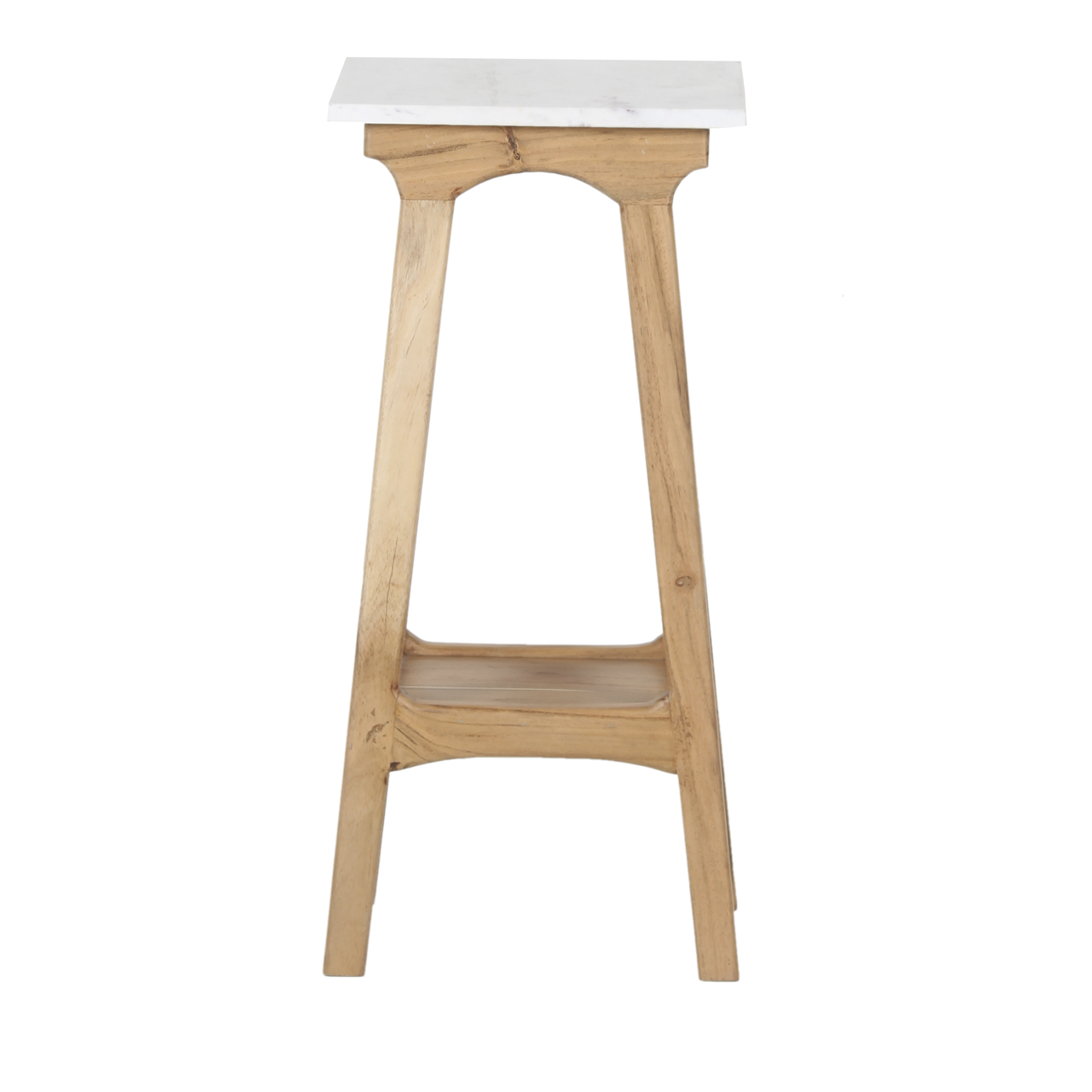 Aspen Acacia Wood Marble Top Lamp Table