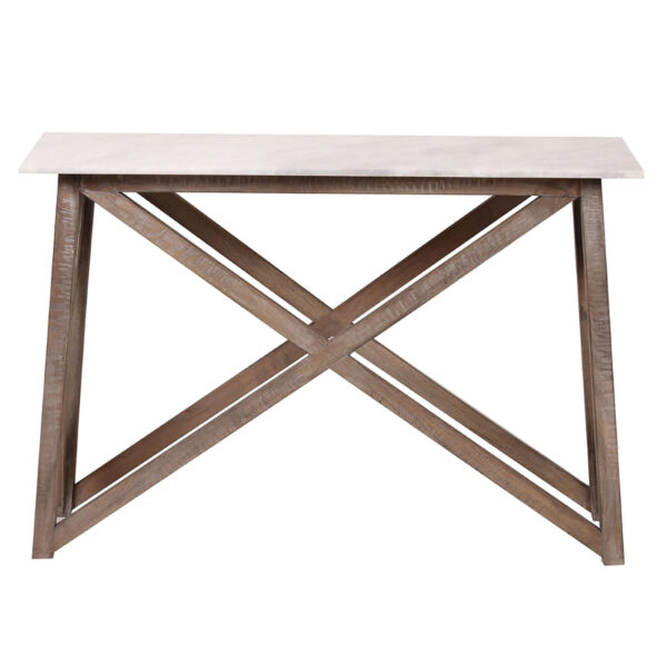 Antwerp Mango Wood Marble Top Console Table