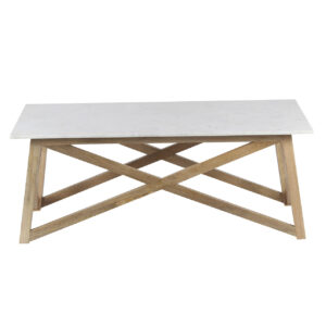 Antwerp Mango Wood Marble Coffee Table