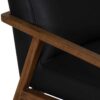 Abaco Acacia Wood Black Matter PU Arm Chair