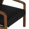 Abaco Acacia Wood Black Matter PU Arm Chair