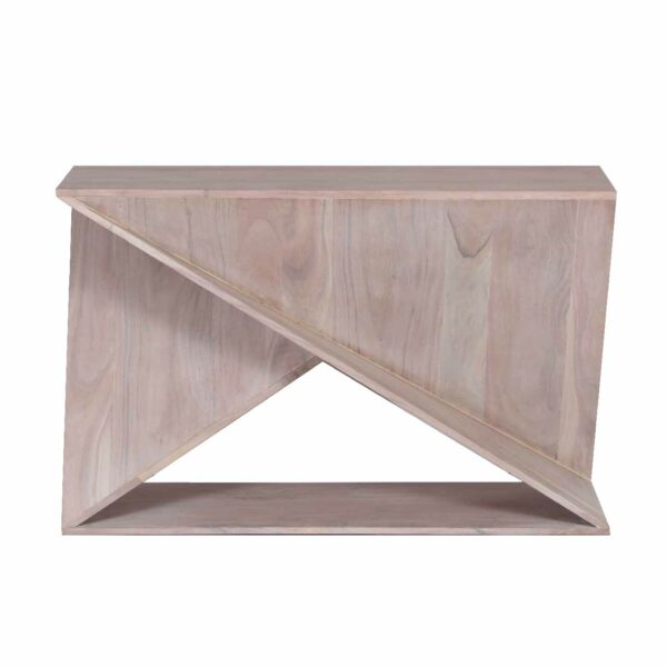 Abstract Acacia Wood Console Table