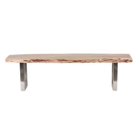Acacia Live Edge Metal Legs Bench