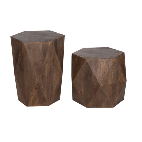 Aidan Mango Wood Diamond Side Table Large