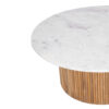 Ajax Mango Wood Base Round Marble Top Coffee Table