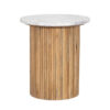 Ajax Mango Wood Marble Top Side Table