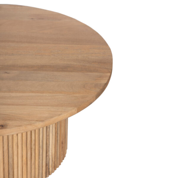 Ajax Mango Wood Round Coffee Table