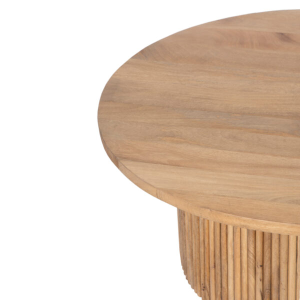 Ajax Mango Wood Round Coffee Table