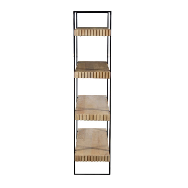 Ajman Mango Wood Metal Stand Bookshelf