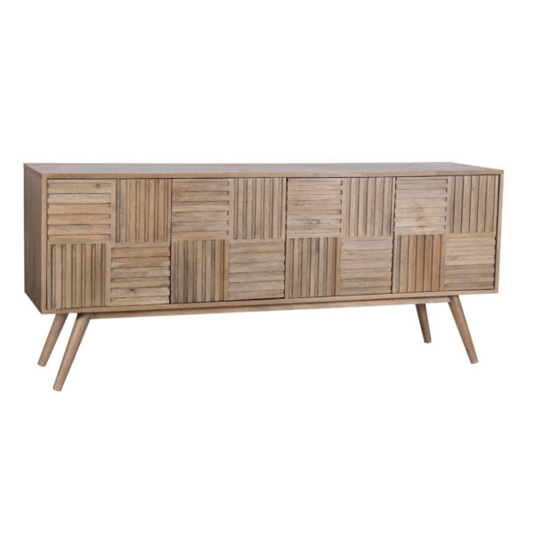 Alba Mango Wood 4 Door Media Cabinet