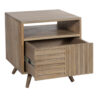 Alba Mango Wood Push Open 1 Drawer 1 Open Shelf Side Table