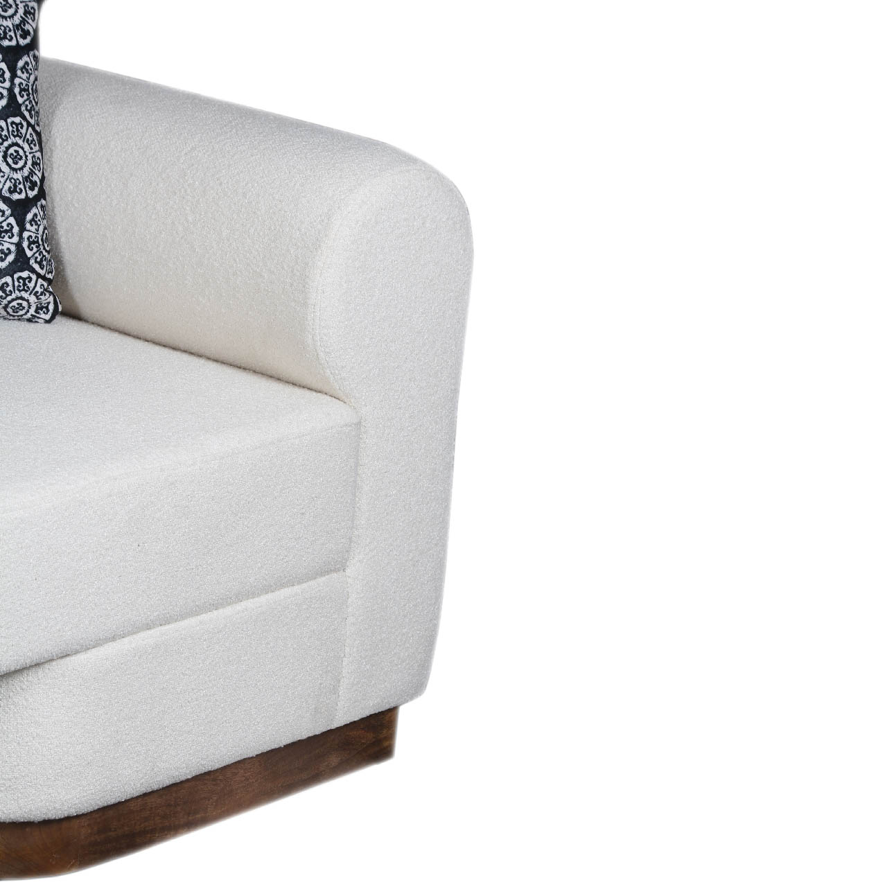 Aleesos Mango Wood Fabric Modern Sofa H