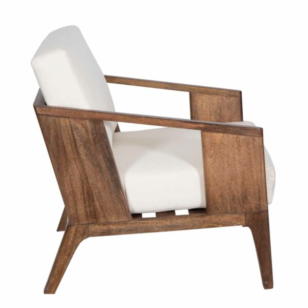 Alex Mango Wood Loft Fabric Arm Chair