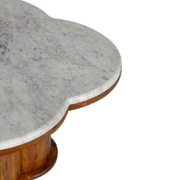 Allison Mango Wood Marble Top Coffee Table