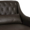 Alor Tuffted Charcoal Buff Leather Sofa