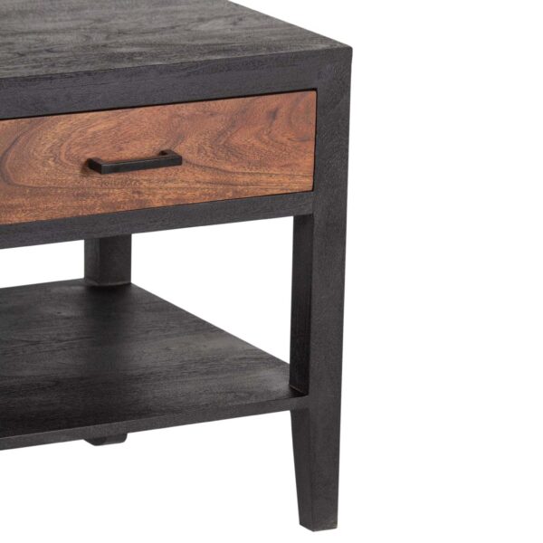 Alpena Acacia Wood 1 Drawer Bedside Table