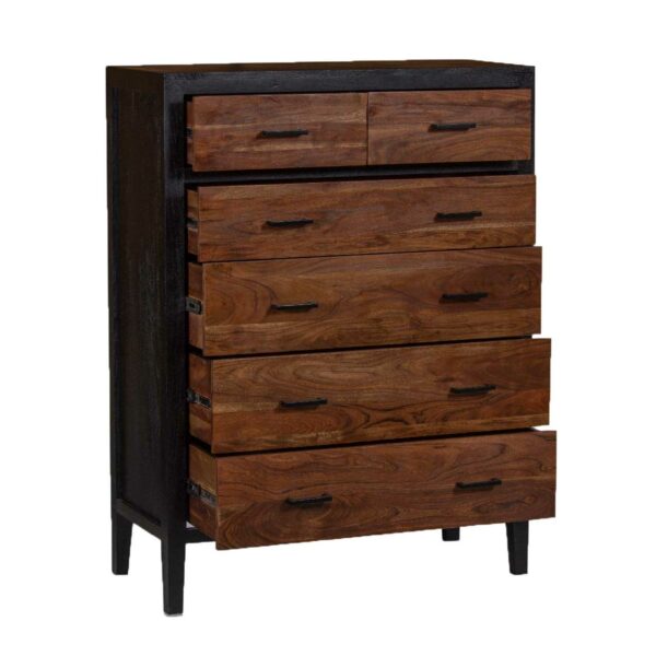 Alpena Acacia Wood 6 Drawer Highboy