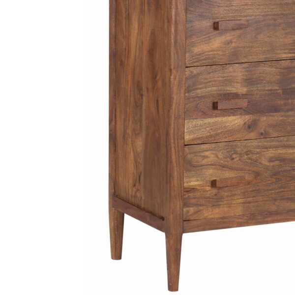 Anbu Acacia Wood Sandblasted Walnu 3 Drawer Chest of Drawers