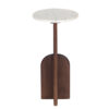 Anca Mango Wood Round Marble Top Martini Table