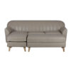 Antalya Sofa Set of 3 Pieces in Grey Faux Leather