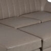 Antalya Sofa Set of 3 Pieces in Grey Faux Leather