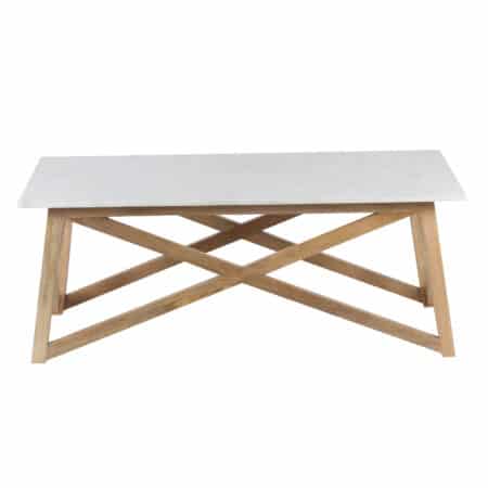 Antwerp Mango Wood Marble Coffee Table Natural