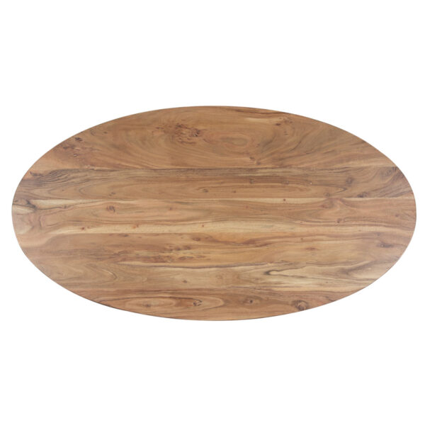 Aria Acacia Wood Oval Coffee Table F