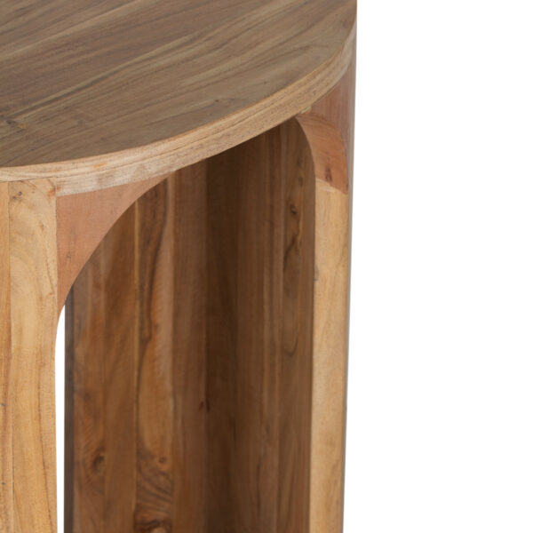 Aria Acacia Wood Oval Side Table D