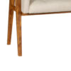 Arkela Acacia Wood With Fabric Upholstred Bench