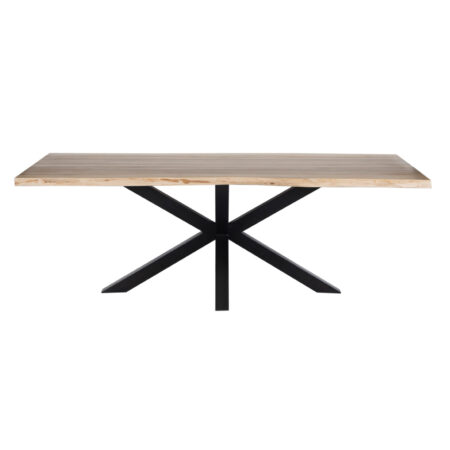 Ash Wood Top Spider Base Dining Table