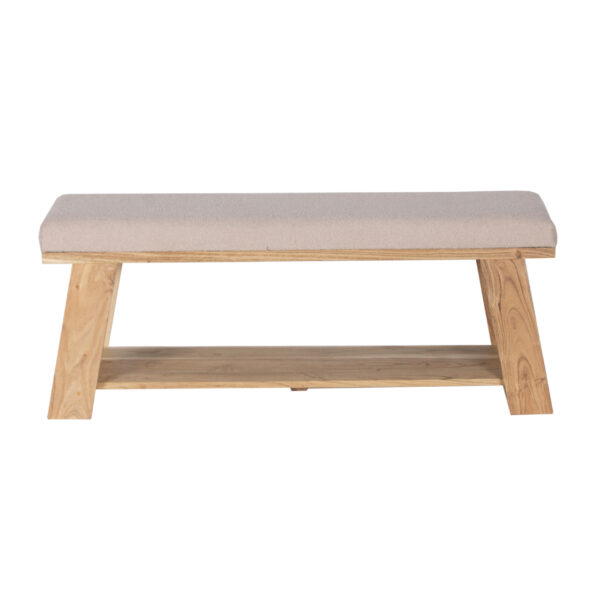 Aspen Acacia Wood Bench With Solid Shelf