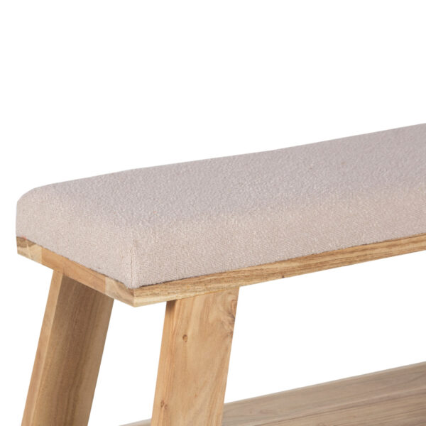 Aspen Acacia Wood Bench With Solid Shelf