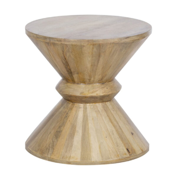 Athena Mango Wood Round Side Table Table