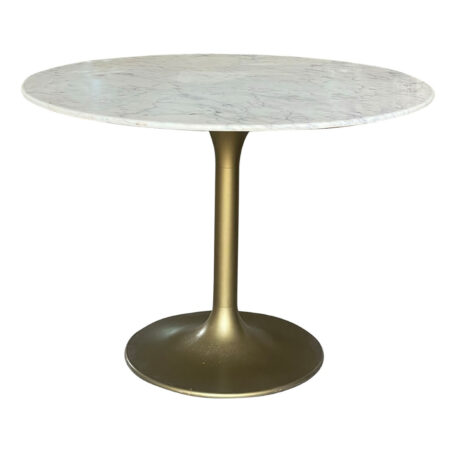 Bistro Tulip Marble Top Dining Table 48 inch - Gold