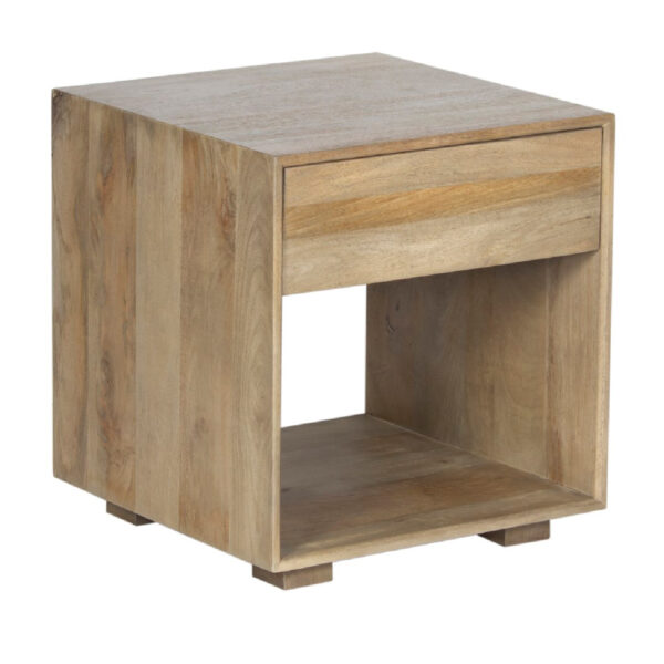 Banff Mango Wood 1 Drawer Side Table