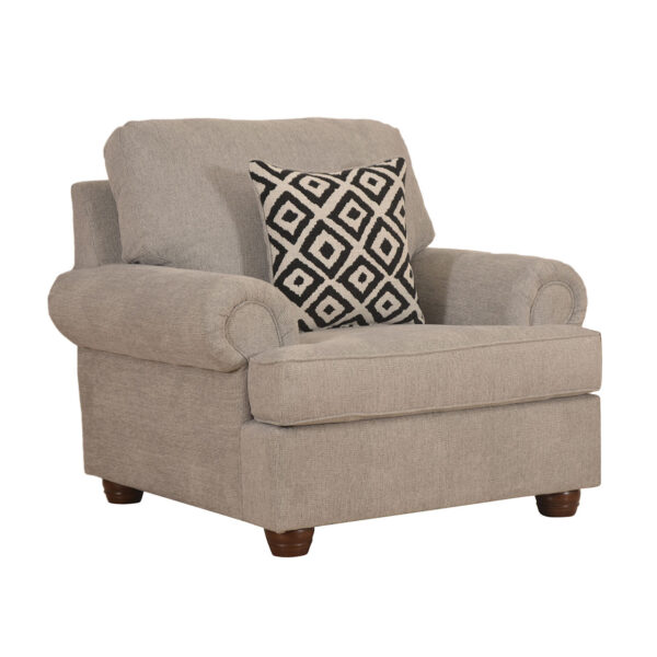 Barcelona 1 Seater Sofa Fabric Grey