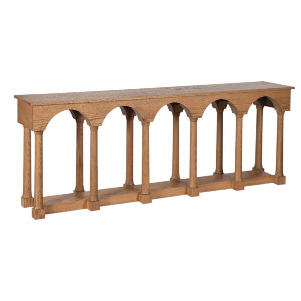 Barcelona Oak Wood Console Table Large