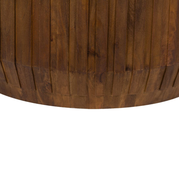 Barrel Mango Wood Round Coffee Table