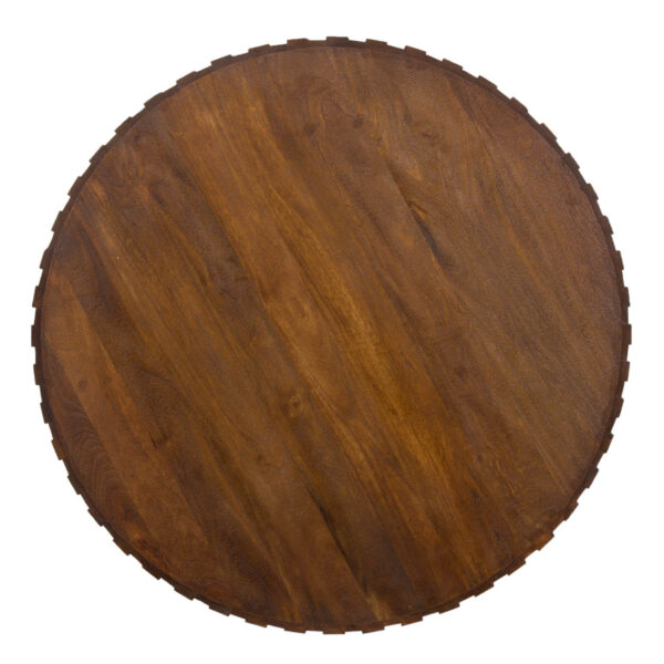 Barrel Mango Wood Round Coffee Table