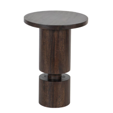 Basin Mango Wood Round Side Table