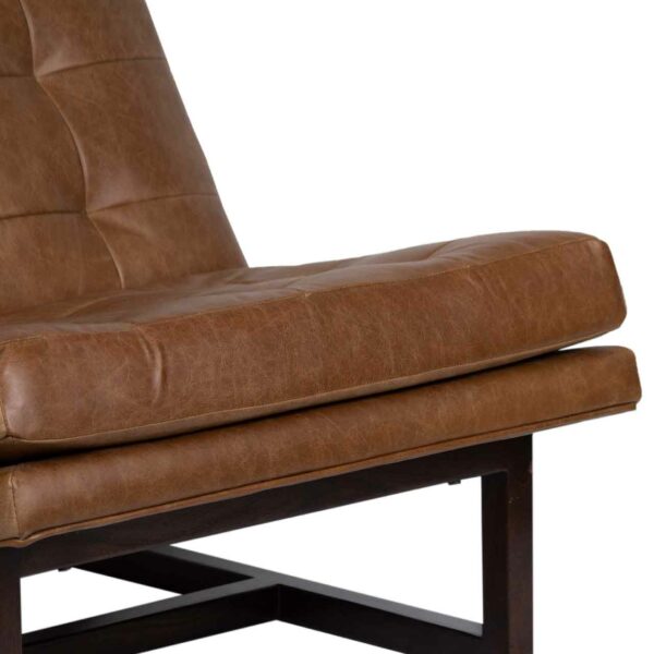 Belgian Mango Wood Leather Chair