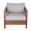 Bellisa Outdoor 1 Seater Sofa Walnut With Sunbrella Fabric