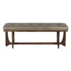 Benito Acacia Wood With Buff Leather Seat Bench