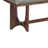 Benito Acacia Wood With Buff Leather Seat Bench